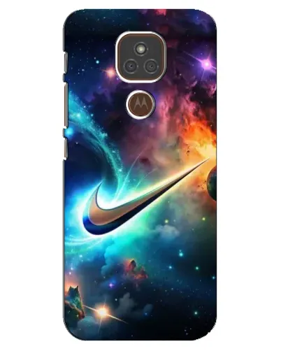 Чехол для Motorola MOTO E7 Plus с картинкой «Космический Nike Swoosh» Чехол для Motorola MOTO E7 Plus с картинкой «Космический Nike Swoosh»