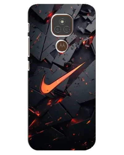 Чехол для Motorola MOTO E7 Plus с картинкой «Nike — эффект разломов» Чехол для Motorola MOTO E7 Plus с картинкой «Nike — эффект разломов»