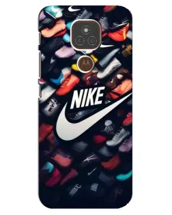 Чехол для Motorola MOTO E7 Plus с картинкой «Коллекция кроссовок Nike»