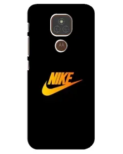 Чехол для Motorola MOTO E7 Plus с картинкой «Золотой логотип Nike»
