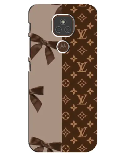 Чехол для Motorola MOTO E7 Plus с картинкой «Louis Vuitton — банты»