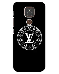 Чехол для Motorola MOTO E7 Plus с картинкой «LV — печать стиля»