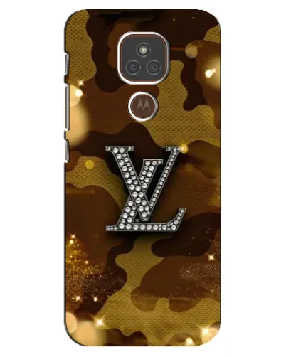 Чехол для Motorola MOTO E7 Plus с картинкой «Камуфляжный Louis Vuitton»