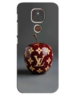 Чехол для Motorola MOTO E7 Plus с картинкой «Красное яблоко LV»