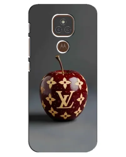 Чехол для Motorola MOTO E7 Plus с картинкой «Красное яблоко LV»