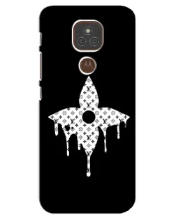 Чехол для Motorola MOTO E7 Plus с картинкой «Цветочная монограмма»