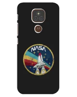 Чехол для Motorola MOTO E7 Plus с картинкой «NASA — эмблема миссии»