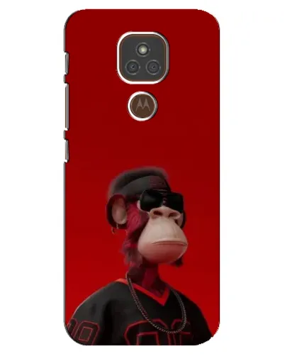 Чехол для Motorola MOTO E7 Plus с картинкой «Bored Ape в красном» Чехол для Motorola MOTO E7 Plus с картинкой «Bored Ape в красном»