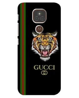 Чехол для Motorola MOTO E7 Plus с картинкой «Тигр Gucci»
