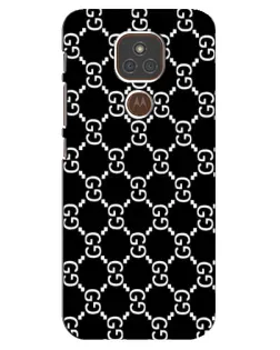 Чехол для Motorola MOTO E7 Plus с картинкой «Gucci — сетчатый паттерн»