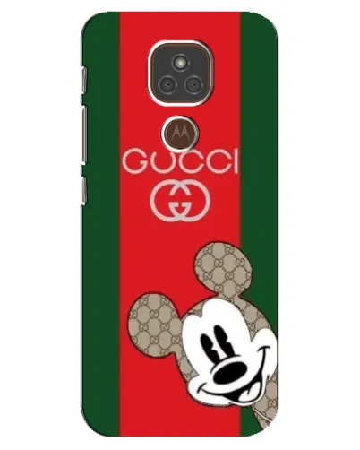 Чехол для Motorola MOTO E7 Plus с картинкой «Gucci — полосы и Микки» Чехол для Motorola MOTO E7 Plus с картинкой «Gucci — полосы и Микки»