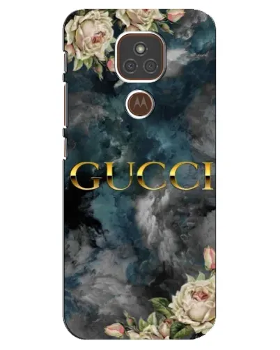 Чехол для Motorola MOTO E7 Plus с картинкой «Абстрактные цветы Gucci» Чехол для Motorola MOTO E7 Plus с картинкой «Абстрактные цветы Gucci»