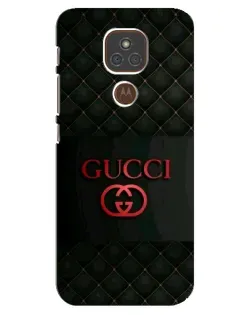 Чехол для Motorola MOTO E7 Plus с картинкой «Gucci — стеганый черный»