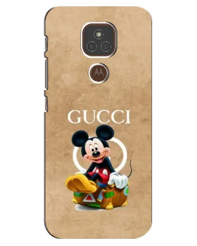 Чехол для Motorola MOTO E7 Plus с картинкой «Микки Маус Gucci — крафт» Чехол для Motorola MOTO E7 Plus с картинкой «Микки Маус Gucci — крафт»