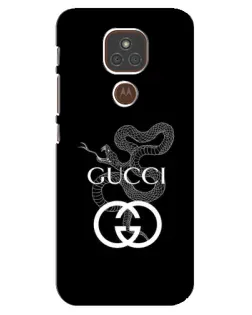 Чехол для Motorola MOTO E7 Plus с картинкой «Gucci — серебряная змея»