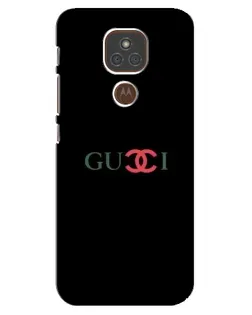 Чехол для Motorola MOTO E7 Plus с картинкой «Gucci — красный градиент»