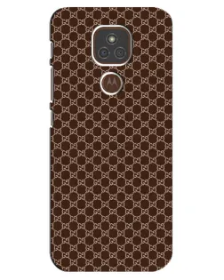 Чехол для Motorola MOTO E7 Plus с картинкой «Gucci — шоколадная сетка»