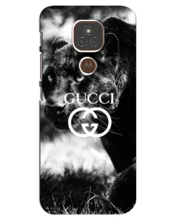 Чехол для Motorola MOTO E7 Plus с картинкой «Gucci — дикая природа»