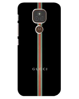 Чехол для Motorola MOTO E7 Plus с картинкой «Gucci — строгая линия»