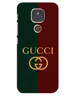 Чехол для Motorola MOTO E7 Plus с картинкой «Gucci — темно-зеленый градиент»