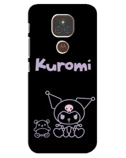 Чохол для Motorola MOTO E7 Plus з картинкою «Kuromi — чорний мінімалізм» Чохол для Motorola MOTO E7 Plus з картинкою «Kuromi — чорний мінімалізм»