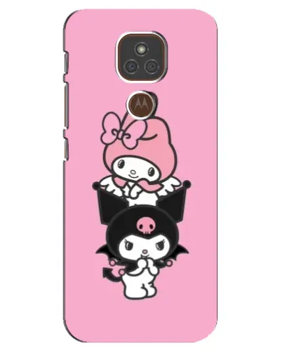 Чехол для Motorola MOTO E7 Plus с картинкой «My Melody и Kuromi» Чехол для Motorola MOTO E7 Plus с картинкой «My Melody и Kuromi»