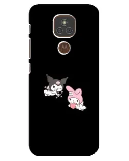 Чехол для Motorola MOTO E7 Plus с картинкой «My Melody и Kuromi»