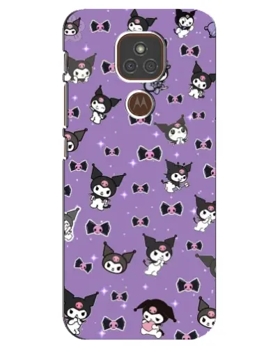 Чехол для Motorola MOTO E7 Plus с картинкой «Kuromi — паттерн» Чехол для Motorola MOTO E7 Plus с картинкой «Kuromi — паттерн»