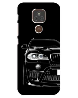 Чехол для Motorola MOTO E7 Plus с картинкой «Темный силуэт BMW»