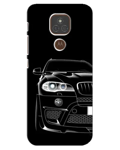 Чехол для Motorola MOTO E7 Plus с картинкой «Темный силуэт BMW»