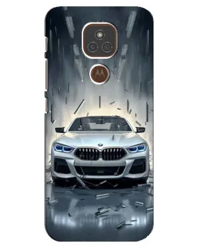 Чехол для Motorola MOTO E7 Plus с картинкой «BMW в свете фар»