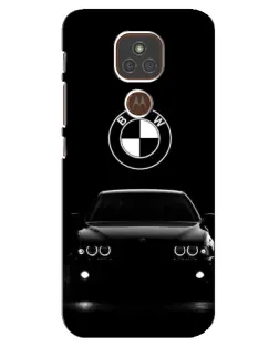 Чехол для Motorola MOTO E7 Plus с картинкой «BMW — взгляд из темноты»