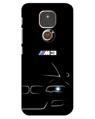 Чехол для Motorola MOTO E7 Plus с картинкой «Минималистичный принт BMW M3»