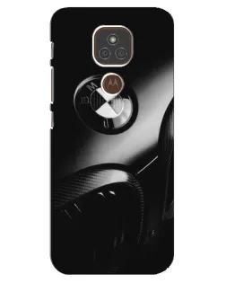 Чехол для Motorola MOTO E7 Plus с картинкой «Эмблема BMW — макро»