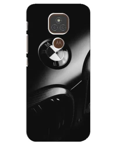 Чехол для Motorola MOTO E7 Plus с картинкой «Эмблема BMW — макро»