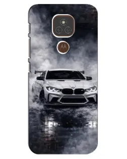Чехол для Motorola MOTO E7 Plus с картинкой «BMW сквозь туман»