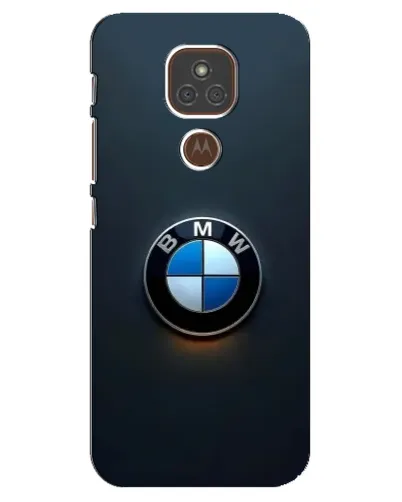 Чехол для Motorola MOTO E7 Plus с картинкой «Логотип BMW — минимализм»