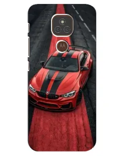 Чехол для Motorola MOTO E7 Plus с картинкой «BMW на красной дорожке»