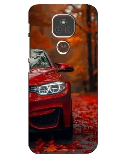 Чехол для Motorola MOTO E7 Plus с картинкой «Осенняя BMW M4»