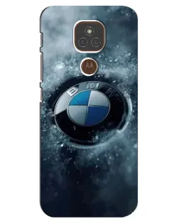 Чохол для Motorola MOTO E7 Plus з картинкою «Логотип BMW — лід»