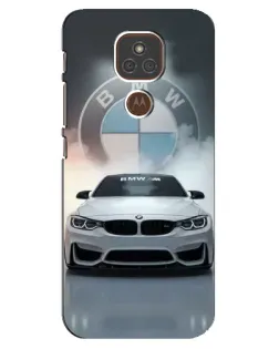 Чохол для Motorola MOTO E7 Plus з картинкою «BMW в білому диму»