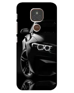 Чохол для Motorola MOTO E7 Plus з картинкою «Чорна BMW — профіль»