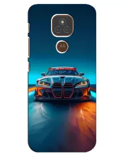 Чохол для Motorola MOTO E7 Plus з картинкою «BMW — вогні неону»