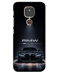 Чохол для Motorola MOTO E7 Plus з картинкою «BMW крізь нічне місто»
