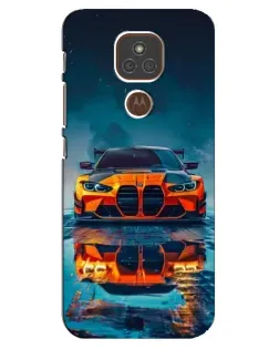 Чохол для Motorola MOTO E7 Plus з картинкою «BMW — золота емблема»