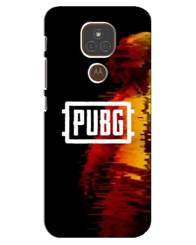 Чехол для Motorola MOTO E7 Plus с картинкой «Яркий логотип PUBG»