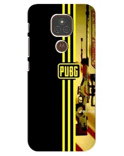 Чехол для Motorola MOTO E7 Plus с картинкой «PUBG — камуфляжный шлем»