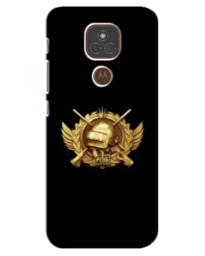 Чехол для Motorola MOTO E7 Plus с картинкой «PUBG — оранжевый градиент»