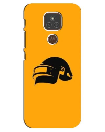 Чехол для Motorola MOTO E7 Plus с картинкой «PUBG — золотой шлем»
