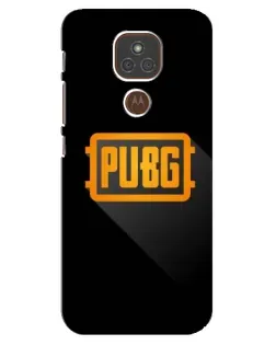 Чехол для Motorola MOTO E7 Plus с картинкой «PUBG — рамка лого»
